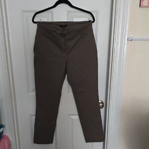 Dalia Olive Gray Slim Stretch Pants